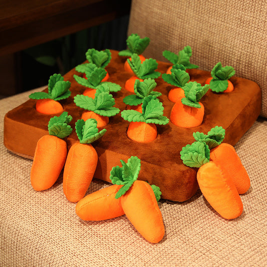 Интерактивна играчка за кучета – Snuffle Mat с 12 моркова